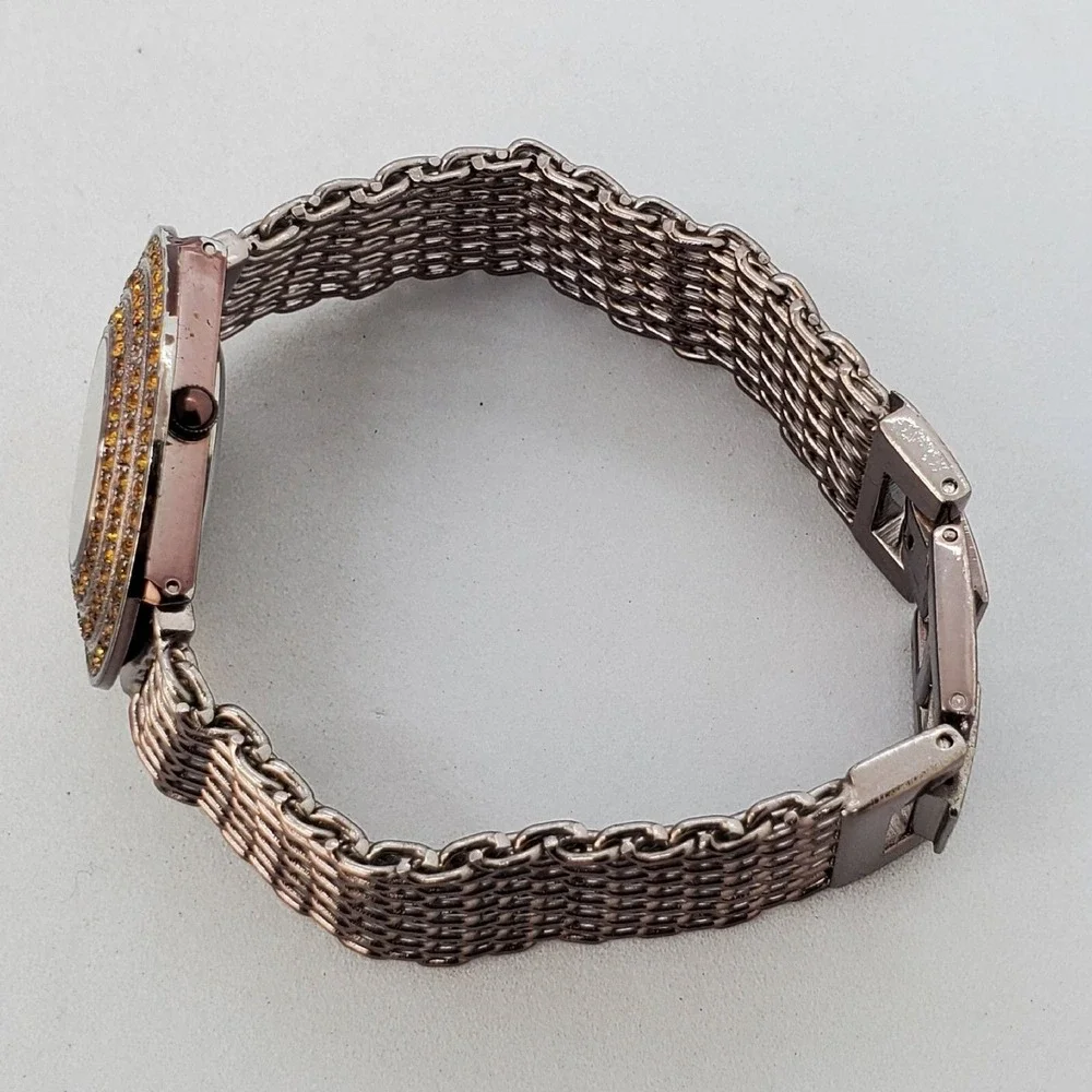 Kessaris Dark Brown Dial Mesh Bands 34MM Round‎ Case 7